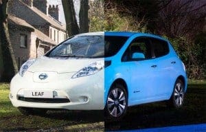 Nissan Leaf fosforescente