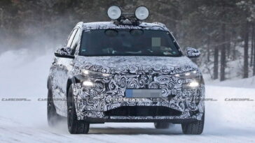 Audi Q6 e-tron foto spia sulla neve