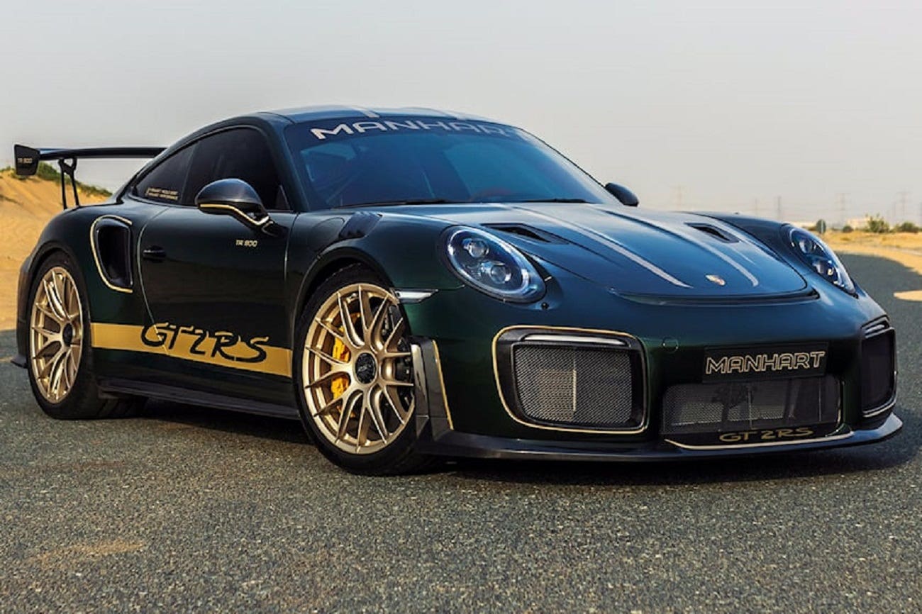 Porsche 911 GT2 RS la versione di Manhart raggiunge i 945 CV