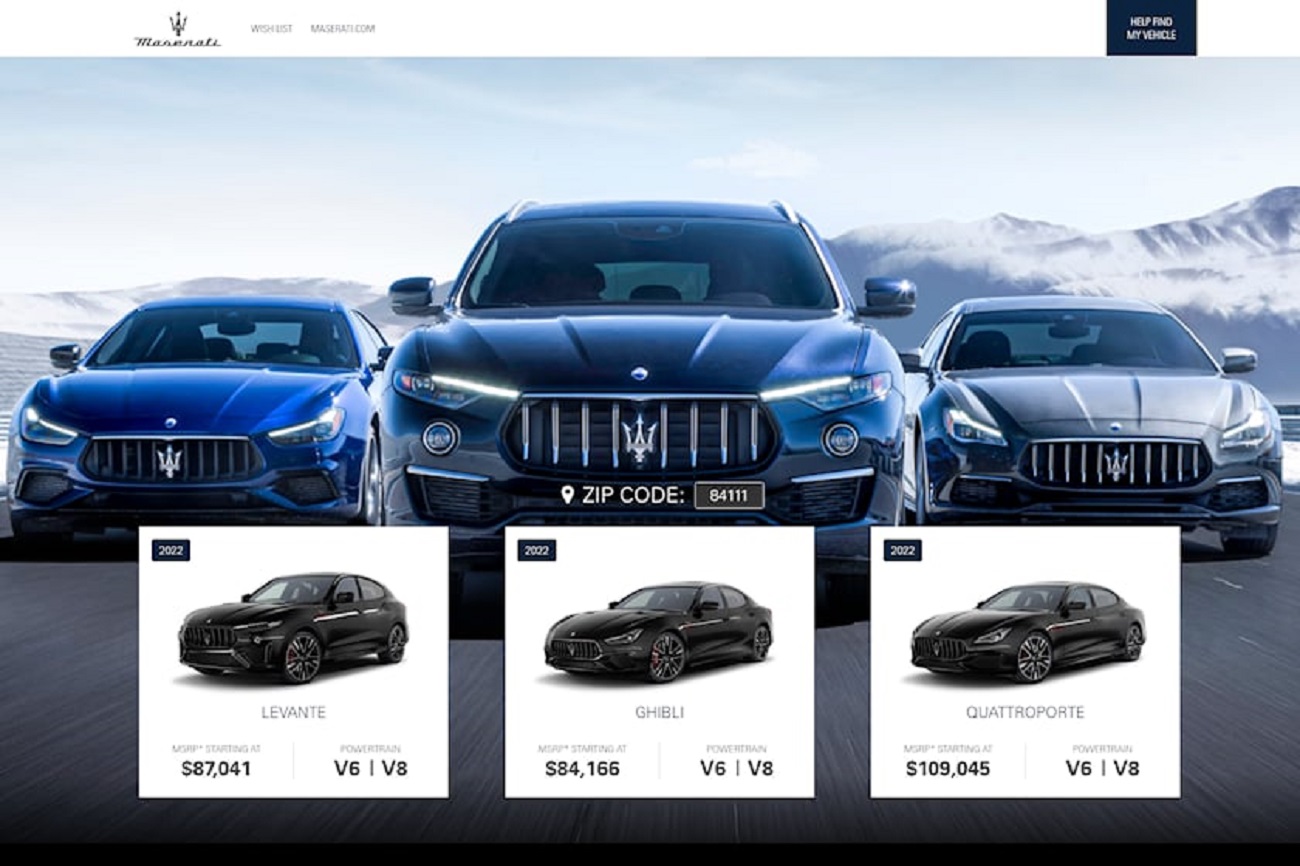 Nuovo sito web Maserati