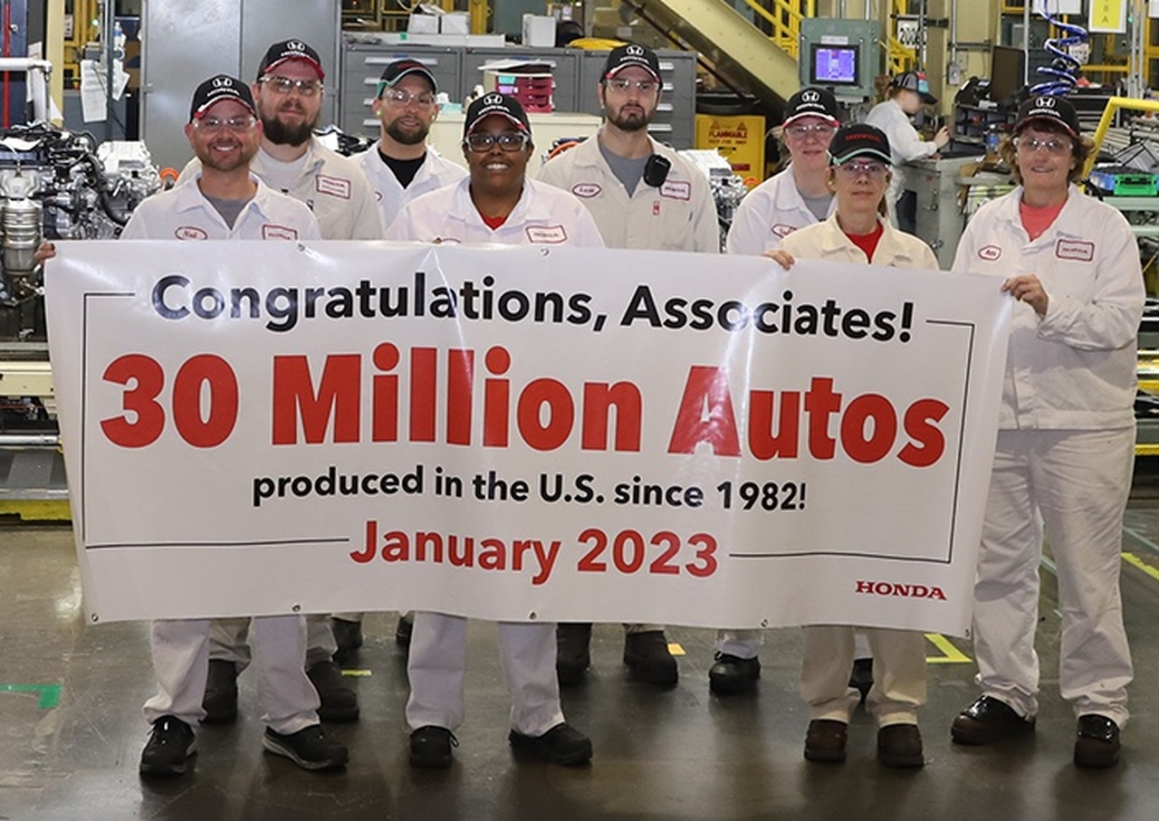 Honda produced 30 million vehicles in the US