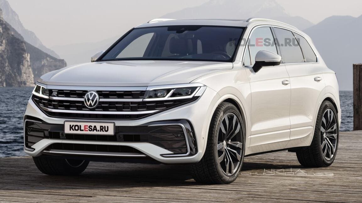 Volkswagen Touareg 2025 un render prova ad immaginare il suo aspetto