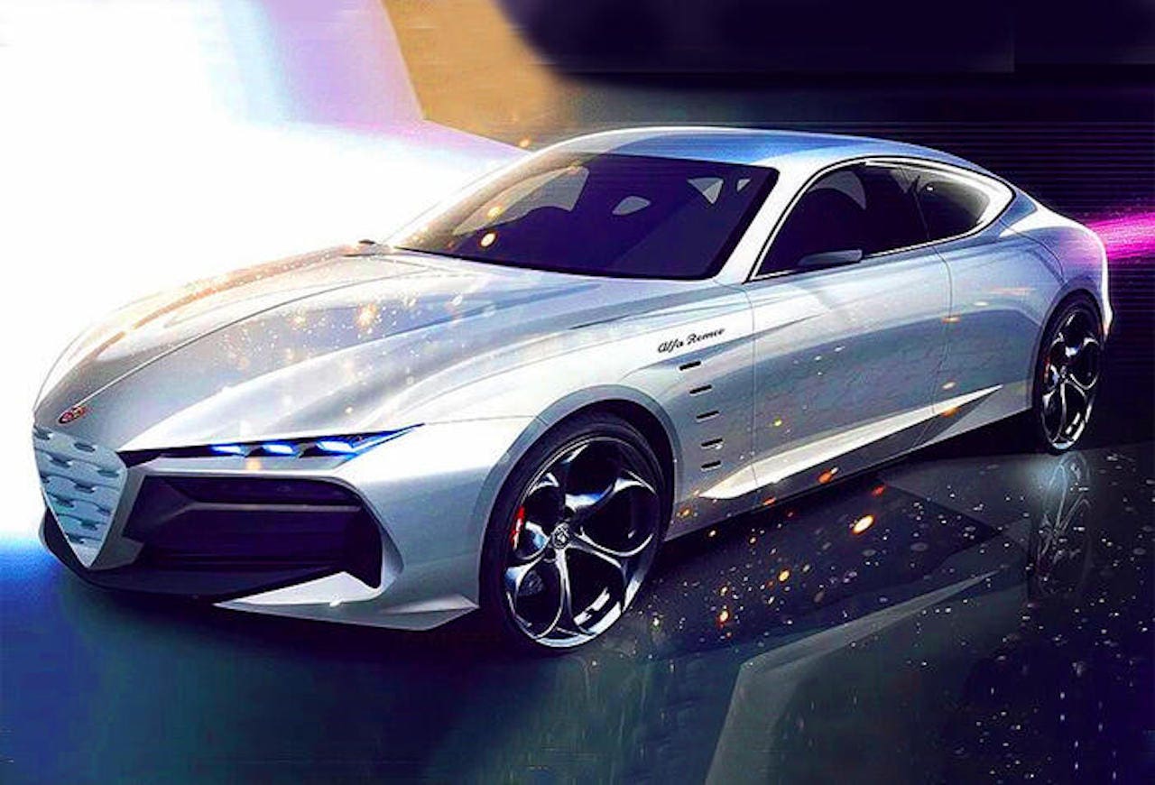 Alfa Romeo Gtv coupé 4 porte render