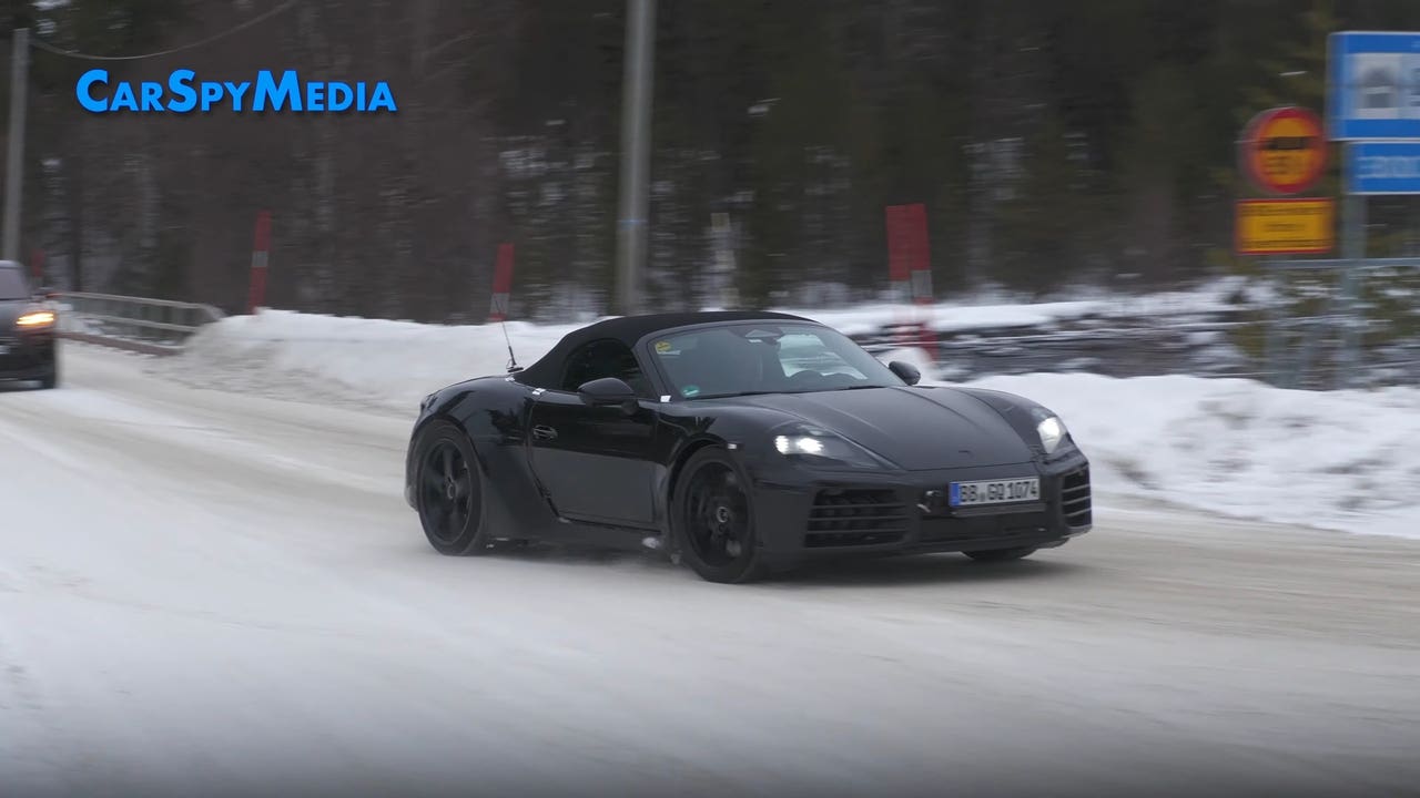 Porsche 718 Boxster 2025 prototipo test invernali