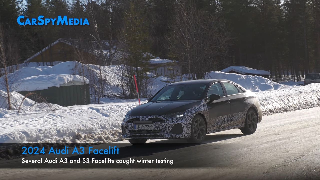 Audi A3 2024 prototipo test invernali