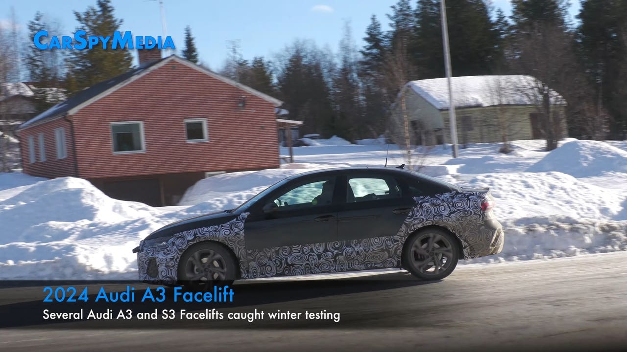 Audi A3 2024 prototipo test invernali