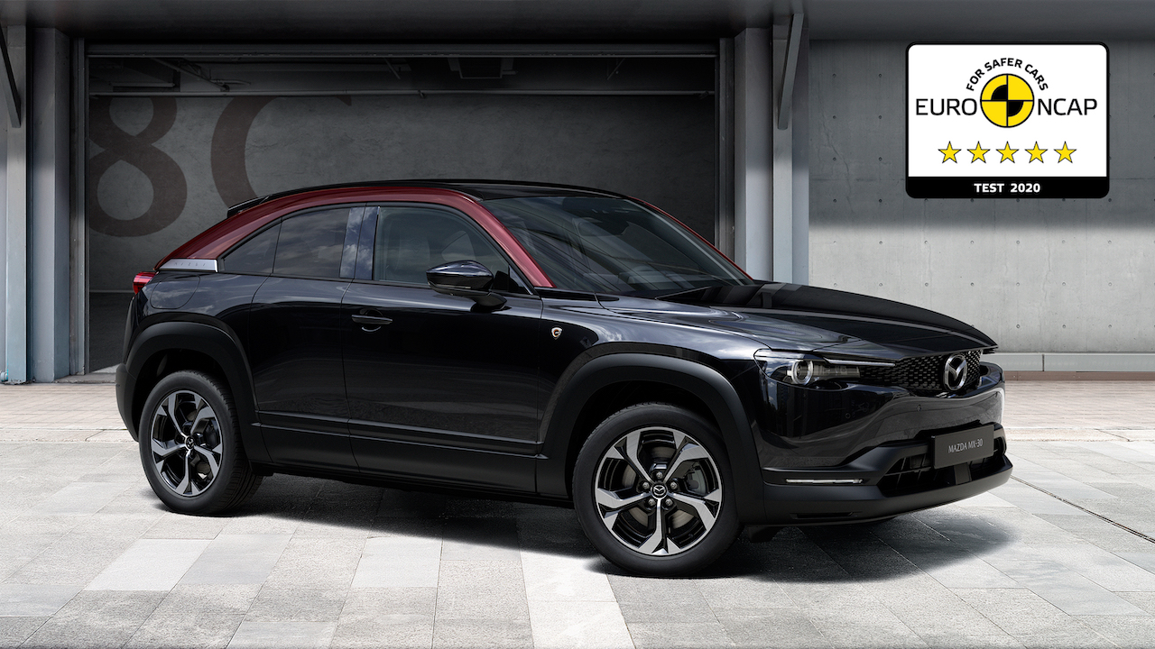 Mazda MX-30 e-Skyactiv R-EV cinque stelle Euro NCAP