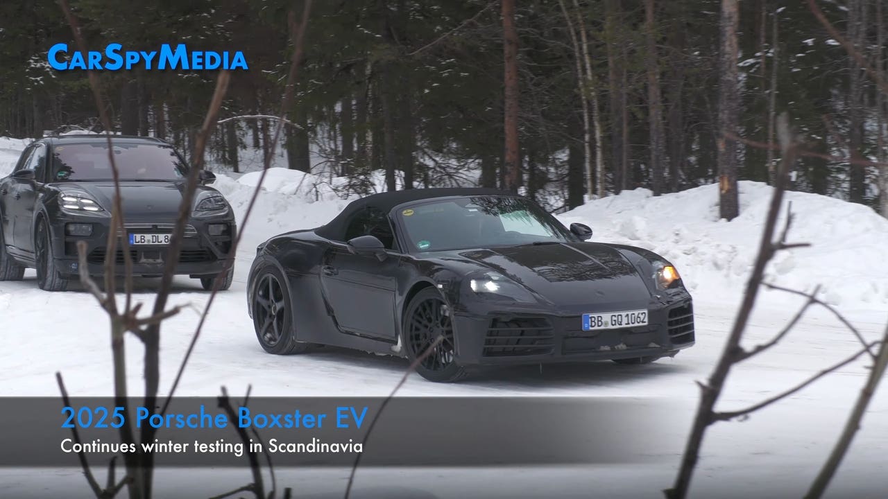 Porsche 718 Boxster 2025 prototipo neve