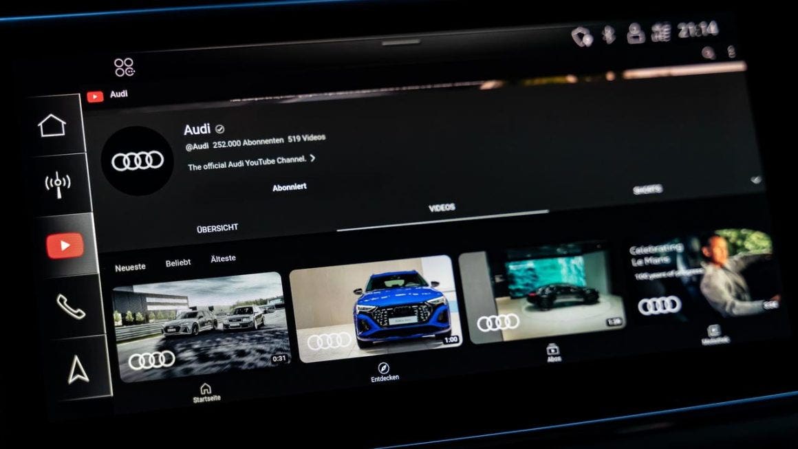 Audi integrazione YouTube