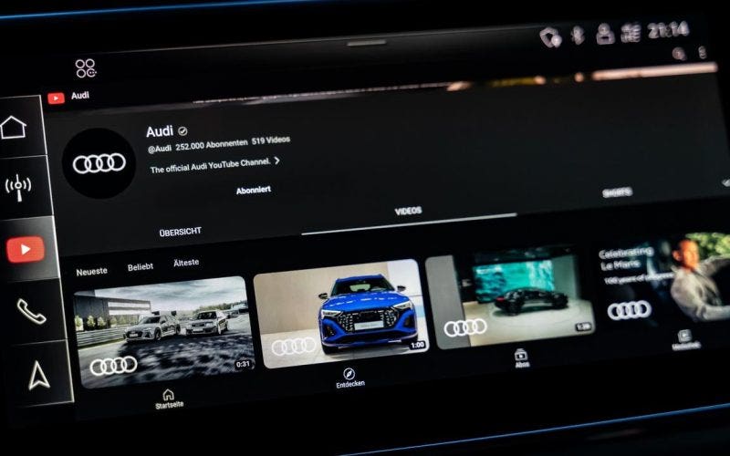 Audi integrazione YouTube