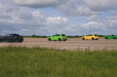 BMW M2 vs Audi RS 3 vs Mercedes-AMG A 45 S vs Porsche 718 Boxster GTS drag race