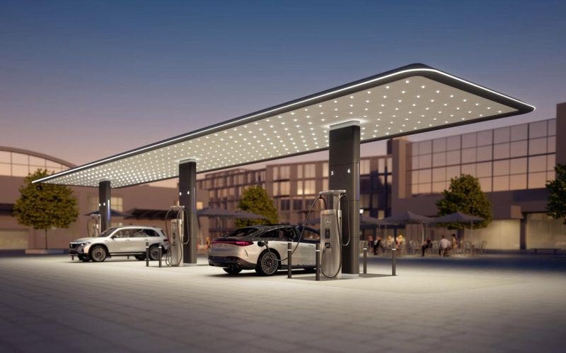 Mercedes Tesla Supercharger