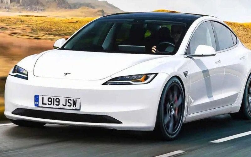 Tesla Model 3 render