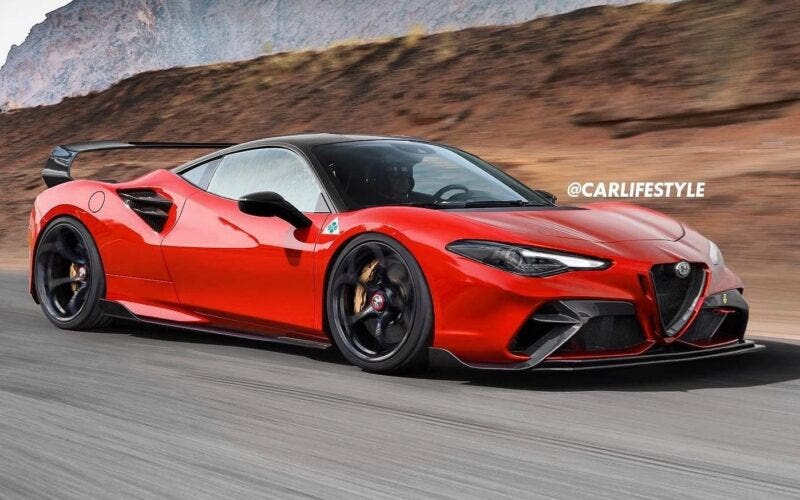 Alfa Romeo supercar render