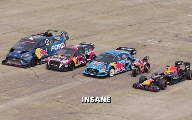 Red Bull veicoli drag race