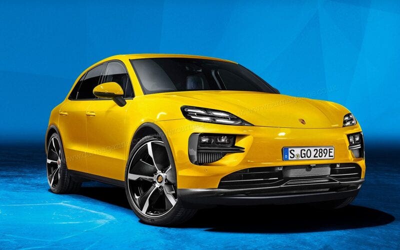 Porsche Macan EV render