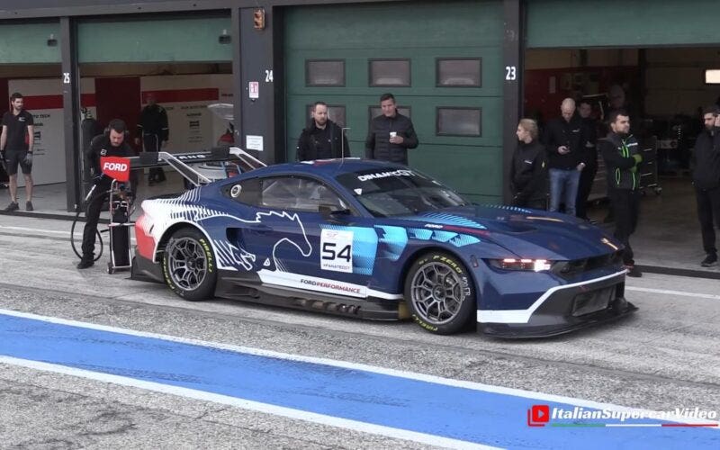 Ford Mustang GT3 test Misano