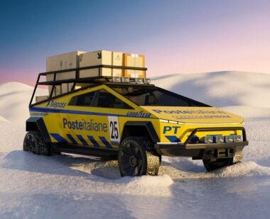 Tesla Cybertruck Garage Italia render