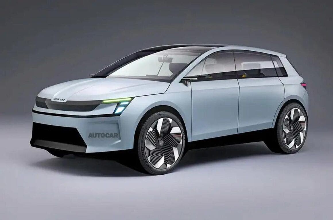 Skoda Elroq render Autocar