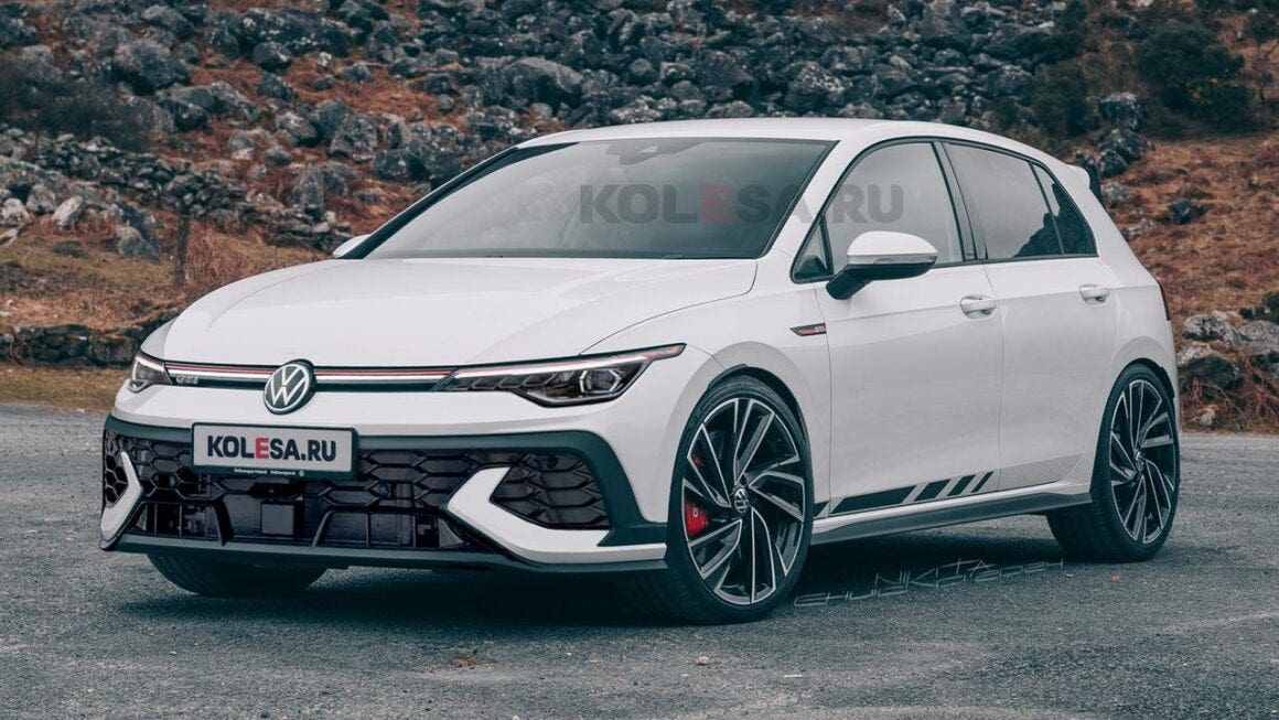 Volkswagen Golf GTI 2025 render Kolesa