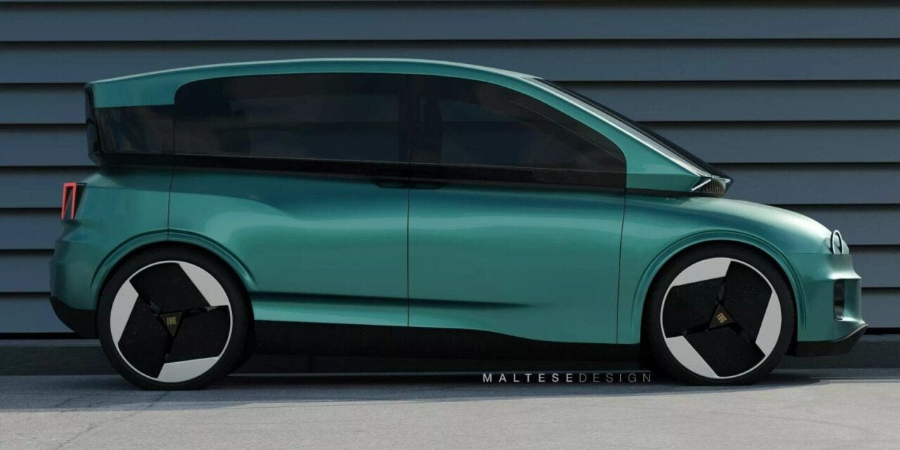 Fiat Multipla elettrica render