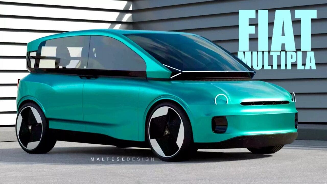 Fiat Multipla elettrica render