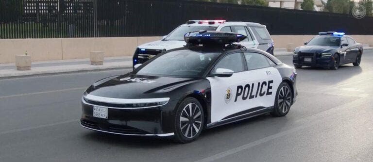 Lucid Air si arruola nella polizia dell’Arabia Saudita