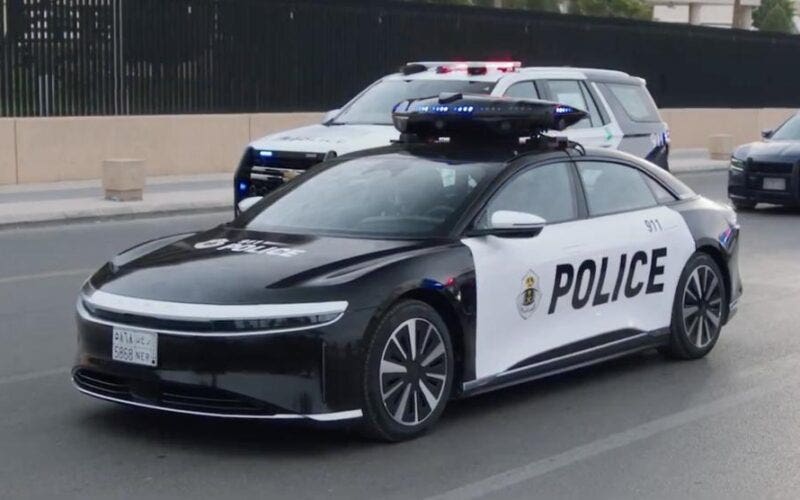 Lucid Air polizia saudita