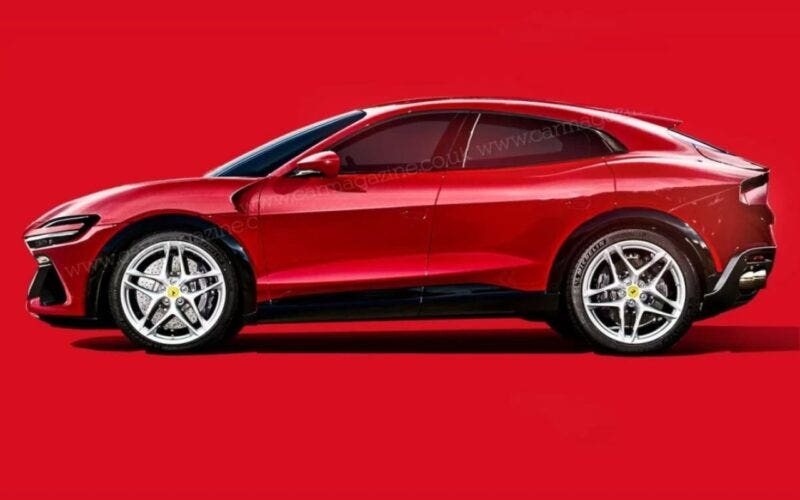Ferrari elettrica render