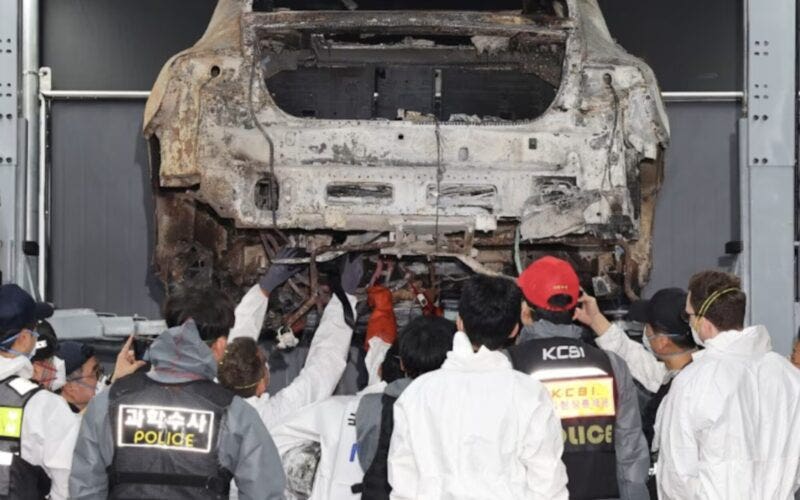 Incendi di auto elettriche a ripetizione in Sud Corea 1