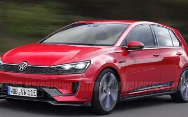 Volkswagen Golf elettrica render 2028