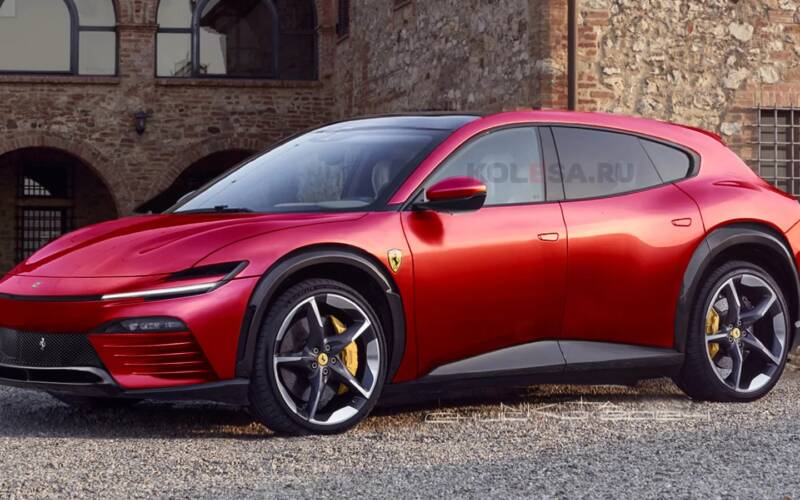 Ferrari EV render Kolesa
