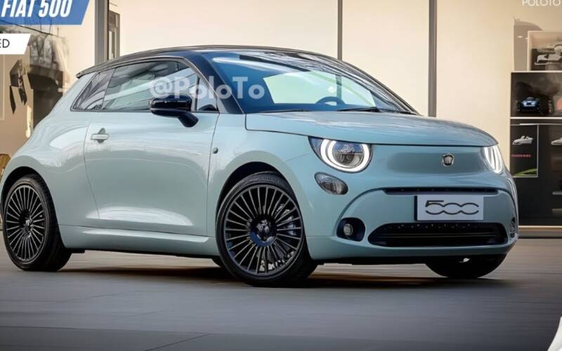 Fiat 500 Ibrida render