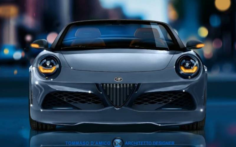 alfa romeo duetto rendering d'amico
