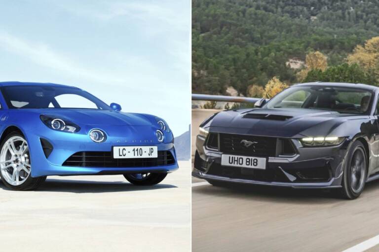 Ford Mustang e Alpine A110 a confronto, due ricette diverse per una coupé sportiva