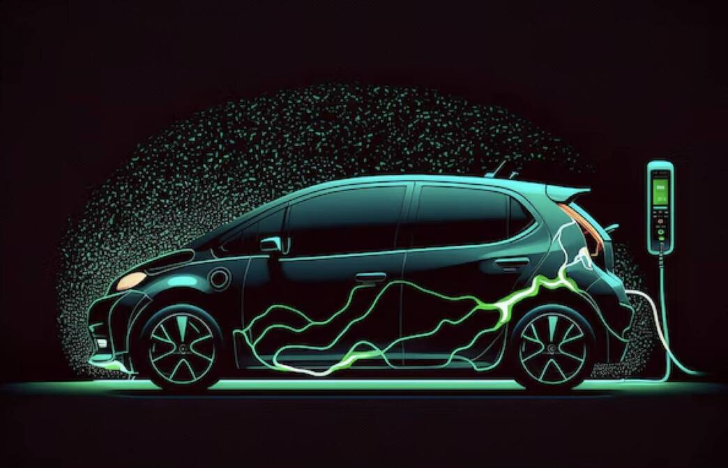 auto elettrica in ricarica
