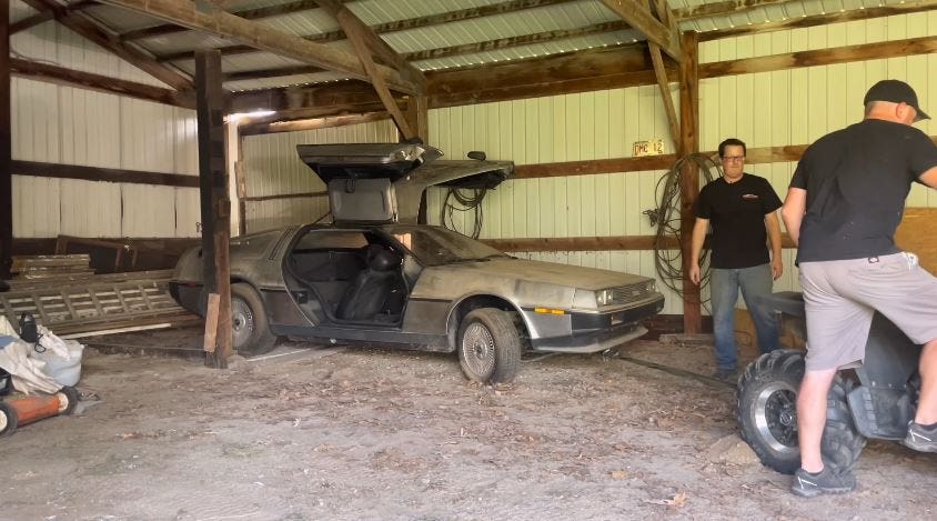 DeLorean DMC-12 abbandonata