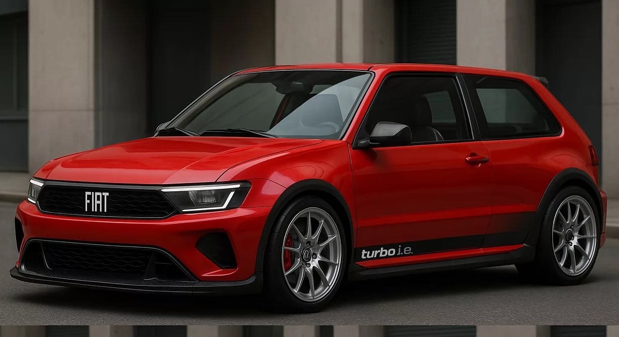 Fiat Uno Turbo render