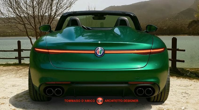 alfa romeo spider rendering D'amico