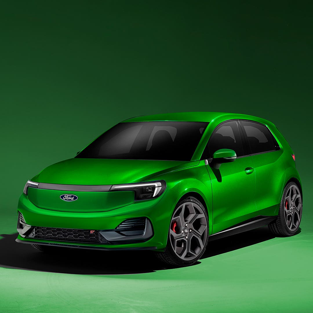 Ford Fiesta elettrica rendering