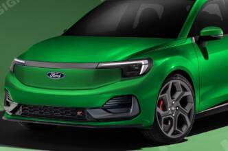Ford Fiesta elettrica rendering