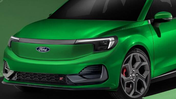 Ford Fiesta elettrica rendering