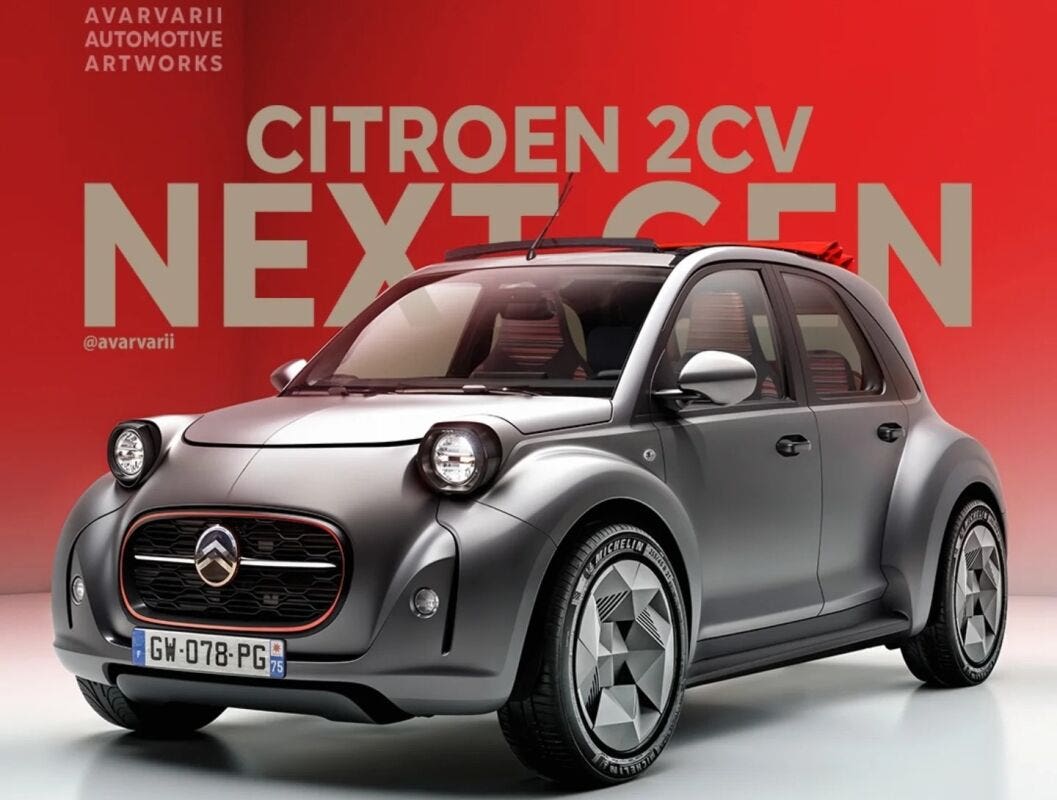 citroen 2cv render avarvarii