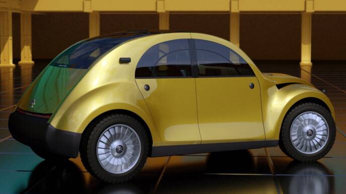 2cv citroen render