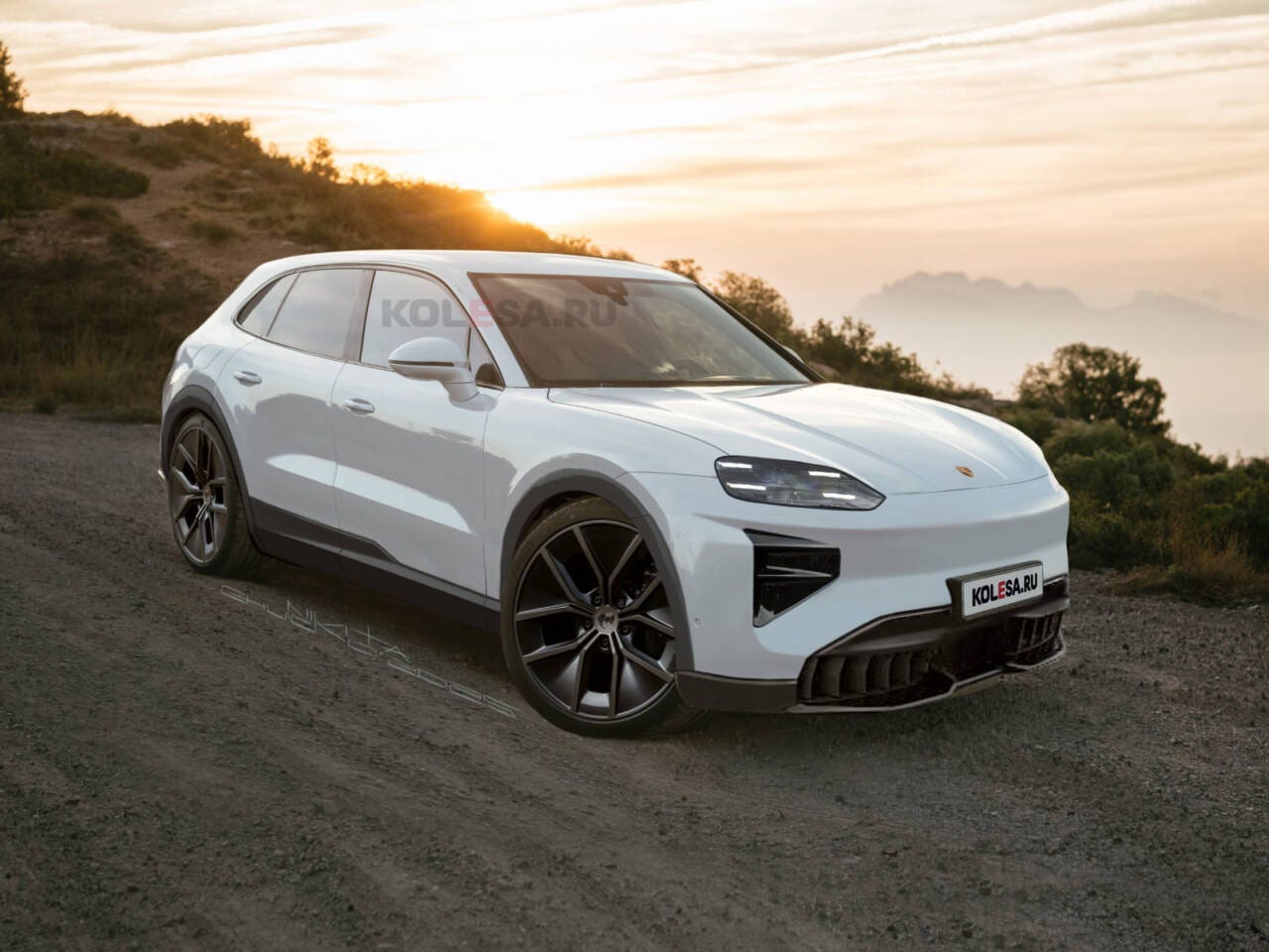 Porsche Cayenne kolesa rendering