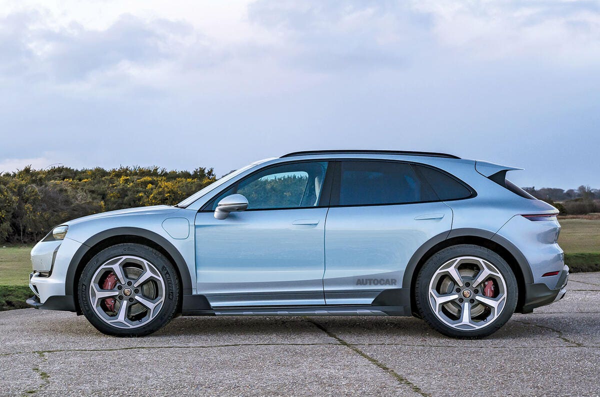 porsche cayenne ev rendering