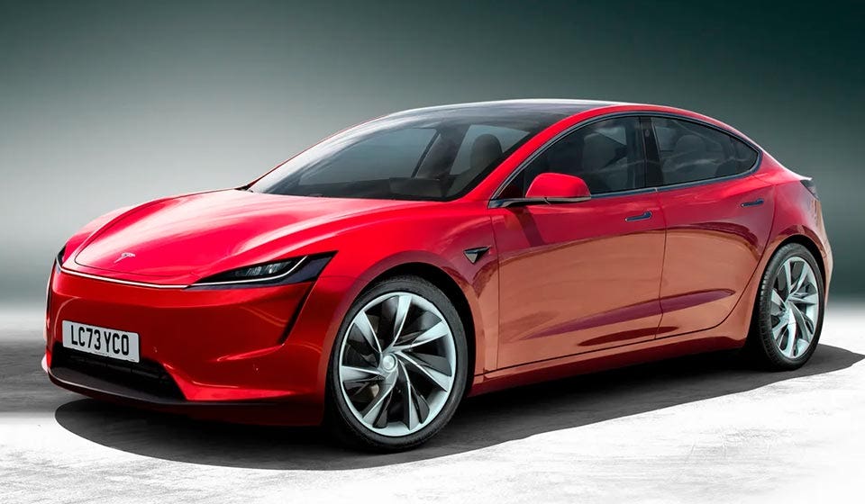tesla model 2 rendering