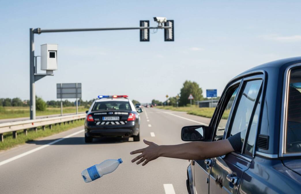 Super multe fino a 18 mila euro per chi getta rifiuti dall’auto