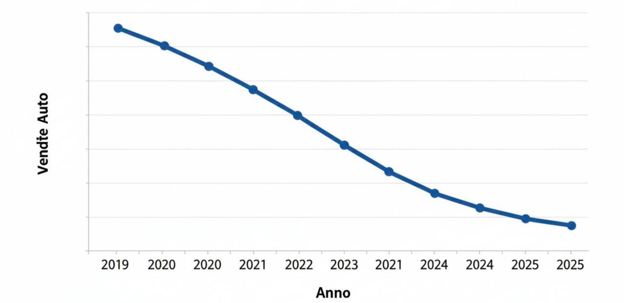 Mercato auto Italia ad agosto 2025: che disastro rispetto al 2019