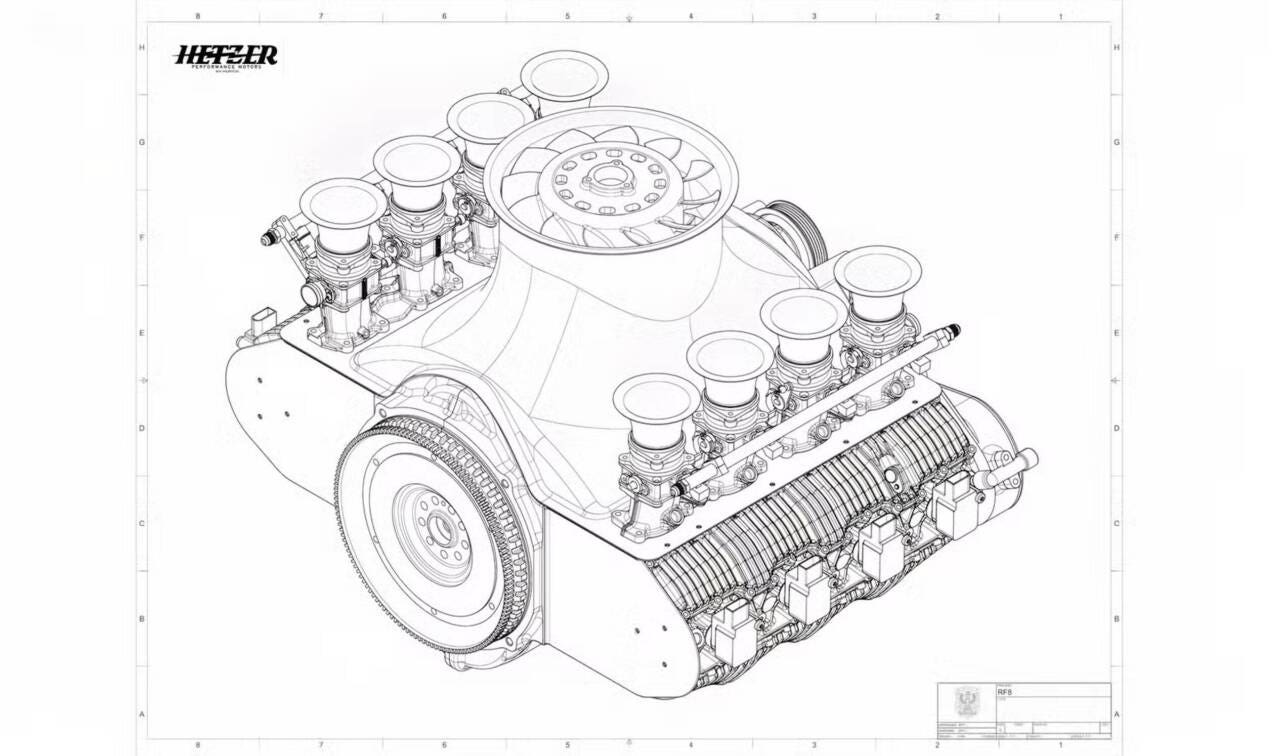 Motore boxer otto cilindri su un’auto di serie: sfida di Runge Cars